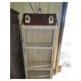 Painted Wood Birdhouse Book Shelf