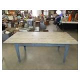 Distressed Painted Farmhouse Table