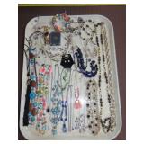Tray Lot of Costume Jewelry