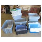 Lot of Plastic Tubs