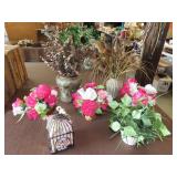 Lot of Planters w/ Floral Arrangements