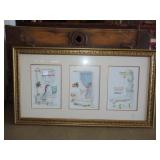 Framed Bathroom Print - 26x14