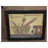 Framed Kitchen Wall Art - 16x13