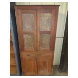 Antique Punched TIn Pie Safe