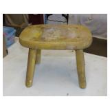 Painted Wood Stool - 12"W