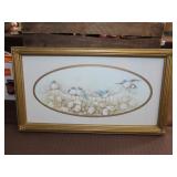 Framed Bluebird Print - 21"x12"