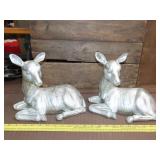 Pair of Silver Tone Deer
