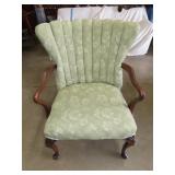 Upholstered Channel Back Arm Chair - Clean