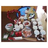 Lot of Christmas Glassware & Decor