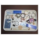 Tray Lot of Costume Jewelry