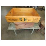 Wood Box Marked SH