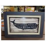 Wood Whale Wall Art - 29"x19"