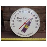 Vintage NuGrape Soda Advertising Thermometer