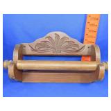 Wheat Pattern Wood Paper Towel Holder