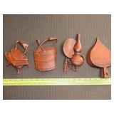 Four Pieces of Metal Wall Art