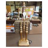 Gold Guilded Table Lamp - No Shade