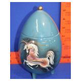 Sascha Brasstoff Pottery Footed Egg