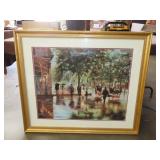Framed Spring Showers,London Print