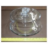 Covered Glass Cake Plate - 13"