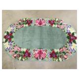 Oval Floral Rug - 72x44