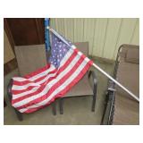 American Flag w/ Pole - 3
