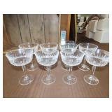 8 Crysal Tall Sherbet Glasses