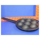 Cast Iron Danish Pancake Pan - 8"