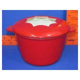 Enamel Over Cast Fondue Pot