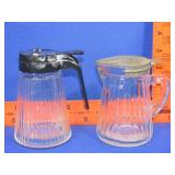 Two Glass Syrup Dispensers