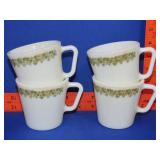 4 Pyrex Crazy Daisy Coffee Cups