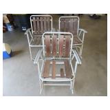 Three Aluminum Yard Chairs/Rockers