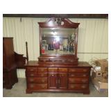 Broyhill Cherry Triple Dresser w/ Mirror