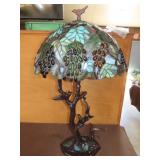 Tiffany Style Stained Glass Table Lamp - 35"