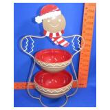 Gingerbread Man Tiered Serving Tray