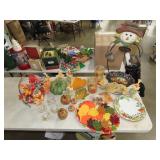 Table Lot of Fall Decor