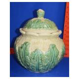 Majolica Style Cabbage Jar