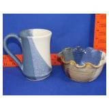 Two Pieces of Pottery - Signed
