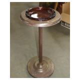 Metal Smoking Stand w/ Glass Ashtray - 23"