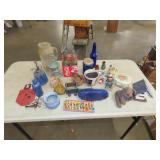 Table Lot of Misc - Glassware & Etc