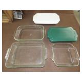 Five Glass Casserole Dishes
