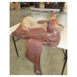 Lamb Western Tool Leather Saddle