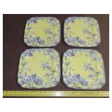 Four 222 Fifth Adelaide Yellow Plates - 11"