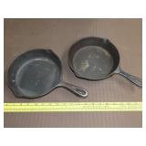 2 Cast Iron Skillets - 8"