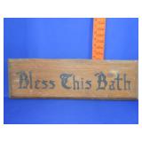 Bless This Bath Wood Sign
