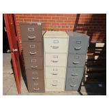 Three File Cabinets