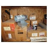 Shelf/Bin Lot of HVAC & Electrical Parts