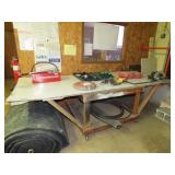 Rolling Wood Shop Table