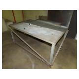 Rolling Metal Shop Table