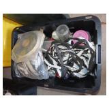 Plastic Tote & Contents