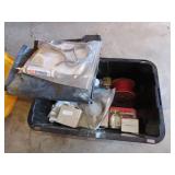 Plastic Tote & Contents